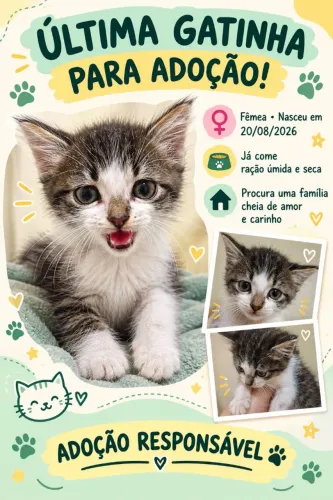 Doa-se gatinha fêmea