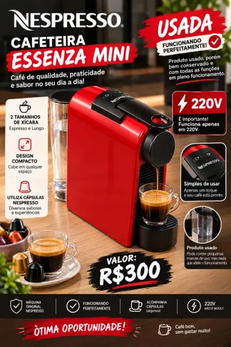 Cafeteira Nespresso Essenza mini 220V usada