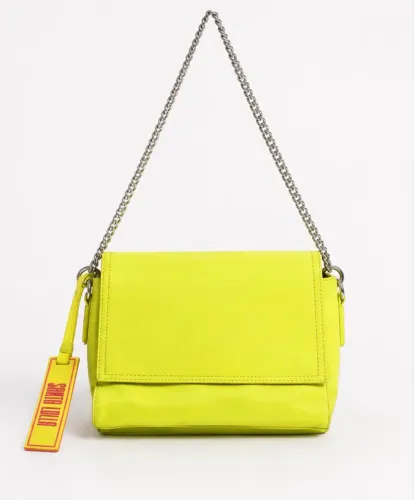 Bolsa Santa Lolla Original Neon Amarela com Corrente