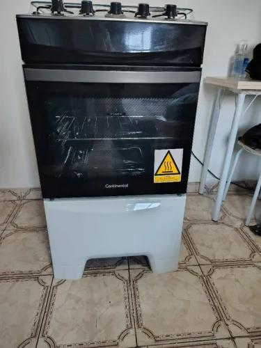 Fogão 4 Bocas Continental Branco Automático com TOPLimpaFácil (FC4IB) Premium - Bivolt