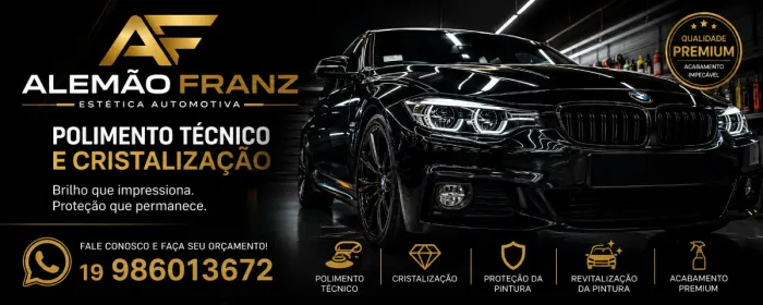 POLIMENTO TÉCNICO E CRISTALIZAÇÃO AUTOMOTIVA MO CONFORTO DA SUA EMPRESA OU LAR