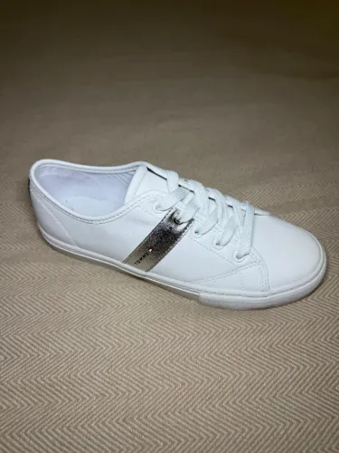 Tênis Tommy Hilfiger Feminino Branco e Prata - NOVO (Nunca Usado) Tam 36