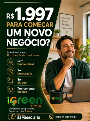 TENHA SEU PRÓPRIO NEGÓCIO COM ENERGIA E BENEFÍCIOS