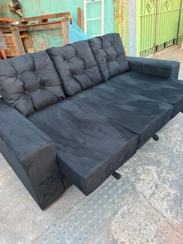 Promoção hoje Estofado 3 Lugares novo Retrátil