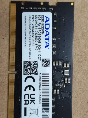 Memória Ram 8GB DDR5 5600 p notebook 
