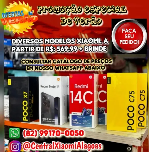 Xiaomi, Poco X7 Pro, Poco F7 Pro e Diversos Modelos A partir de: 569,99