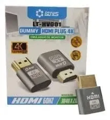 Emulador De Monitor dummy Plug Hdmi 4k Virtual Display lt-hv001 lotus