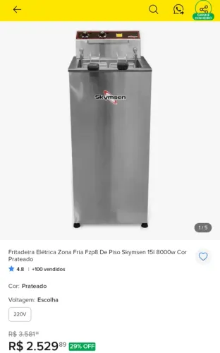 Fritadeira skinsen