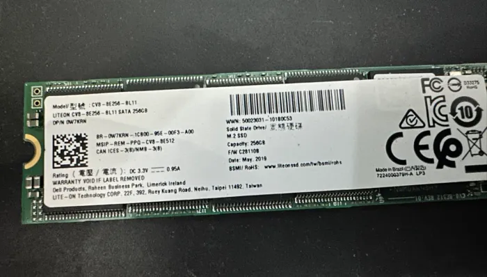 Ssd nvme m2 256gb