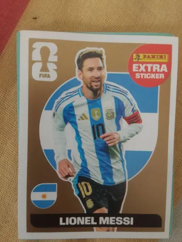 Figurinha Lionel Messi Gold Extra Sticker Copa 2026 Panini - Original