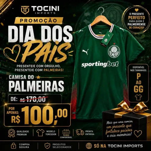 Promoção dia dos Pais Camisa Palmeiras