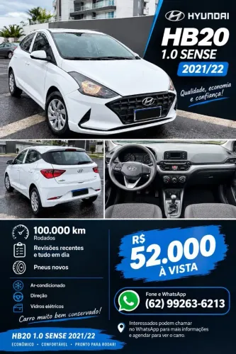Hyundai HB20 Sense 1.0 Flex 12V MEC 2022