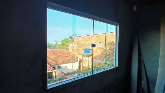 Porta, janelas de vidros temperados montados 