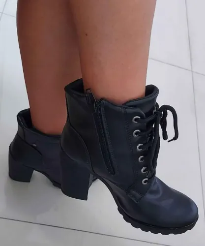 Bota Coturno Salto Alto