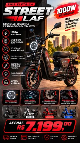 Bike Elétrica Street LAF 1000W