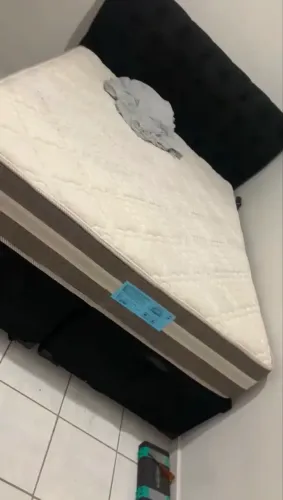 Cama box + Colchão + Cabeceira princesa