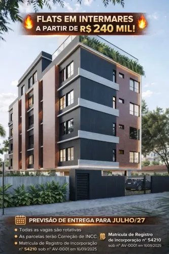 FLATS EM INTERMARES A PARTIR DE R$ 240 MIL!