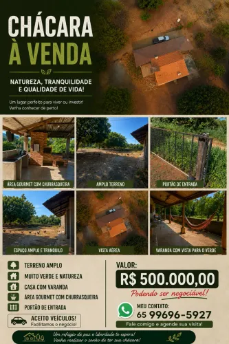 Vendo e troco chácara 