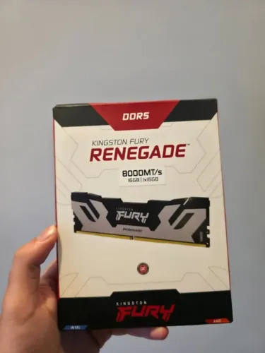 Memória RAM Kingston Fury Renegade 16GB 8000mhz DDR5 CL38 Prata Lacrado