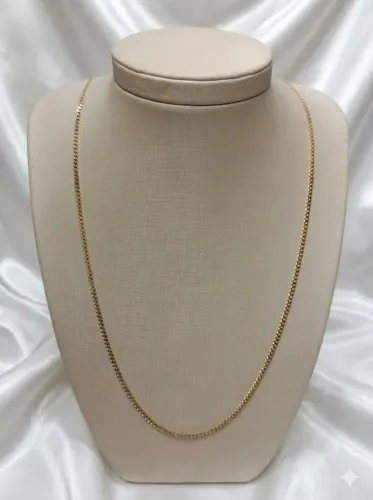 Corrente De Ouro 18k Grumet Maciça - 70cm / 8,6g