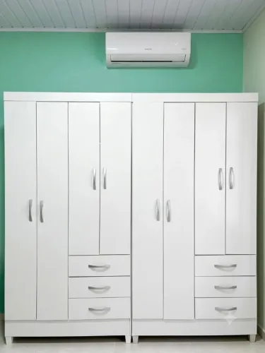 Guarda Roupa Branco Solteiro - 2 UNIDADES