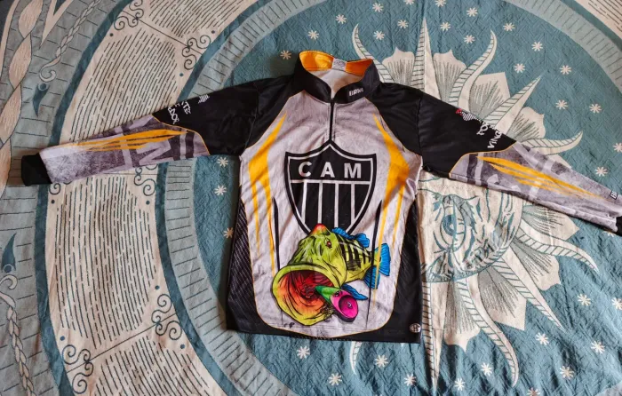 Camisa manga longa de pesca Atlético-MG BRK Fishing Anti-UV