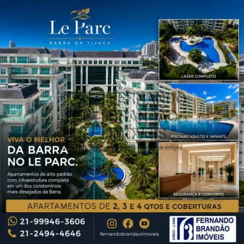 Cobertura Condomínio Le Parc. Excelente Cobertura duplex, 3 quartos sendo 1 suíte
