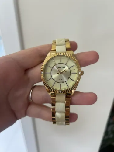 Relógio Feminino Seculus Luxo Dourado Analógico
