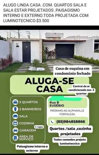 Aluga-se casa no Eusébio 