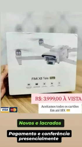 Drone FIMI X8 TELE MAX 2025 - Novos e Lacrados - Pronta entrega ( 20km/30xzoom)