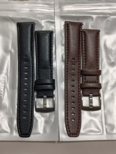 Pulseiras de Couro 20mm com Engate Rápido para Amazfit Active 3 Premium