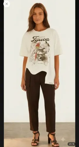Farm Rio T-shirt Recortes Original Novo Com Etiqueta