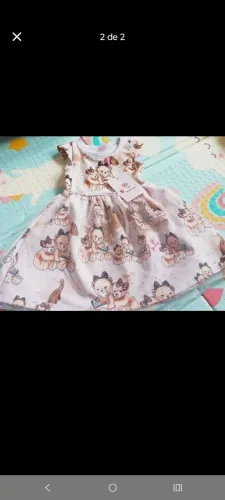 Vestido 1 ano bebê menina 3por 150 novo