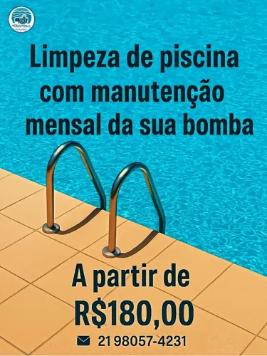 LIMPEZA DA SUA PISCINA A PARTIR DE R$180,00