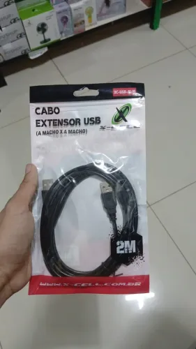 Cabo extensor usb macho x macho de 2m