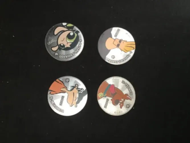Leve 4 tazos copa toon prata excelente estado