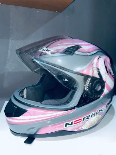 Capacete NoRisk FF391 Rosa/Cinza Tamanho 56