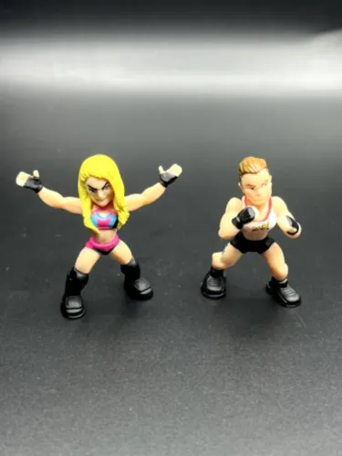 BONECO MINIATURA WWE MICRO MANIAX ALEXA BLISS E RONDA ROUSEY 5CM