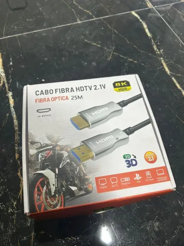 Cabo HDMI 2.1 Fibra Óptica 25 Metros - 8K HDR