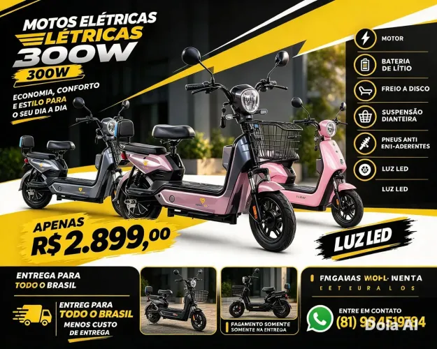 ? MOTINHAS ELÉTRICAS ? ECONOMIA, CONFORTO E ESTILO PARA O SEU DIA A DIA! ?
