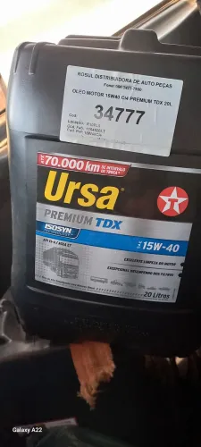 Oléo URSA PREMIUM TDX 15W40