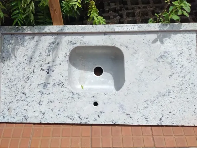 pia de cozinha granito branco 1.40x 0.65