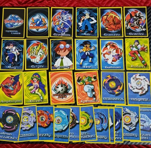 Coleção "Let It Rip": Beyblade Trading Cards (TCG) - Lote de 29 Cartas
