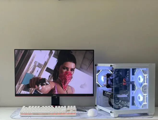 PC Gamer Branco Completo | GTX 1660 Super | 16GB RAM | Monitor 100Hz