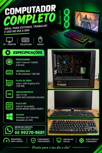 COMPUTADOR AVENDA, PARCELO NO CARTÃO 