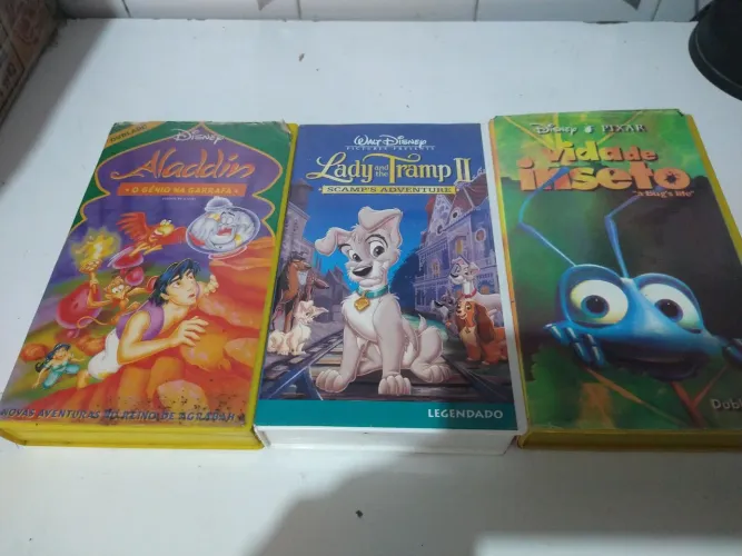 VHS infantil lote com três
