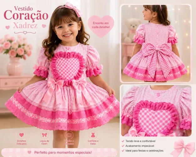 Vestido junino - peça única e exclusiva feito por costureira