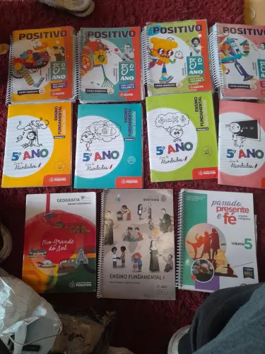 Apostilas Positivo 5 ano 2022 kit com 11 livros