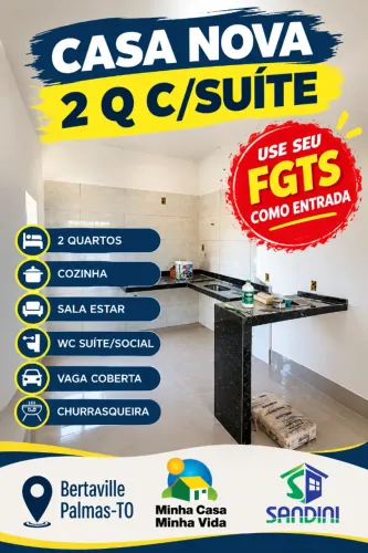 CASA 2 QUARTOS - MINHA CASA MINHA VIDA - BERTAVILLE