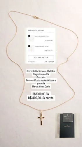 Corrente Cartier ouro 18k com Certificado